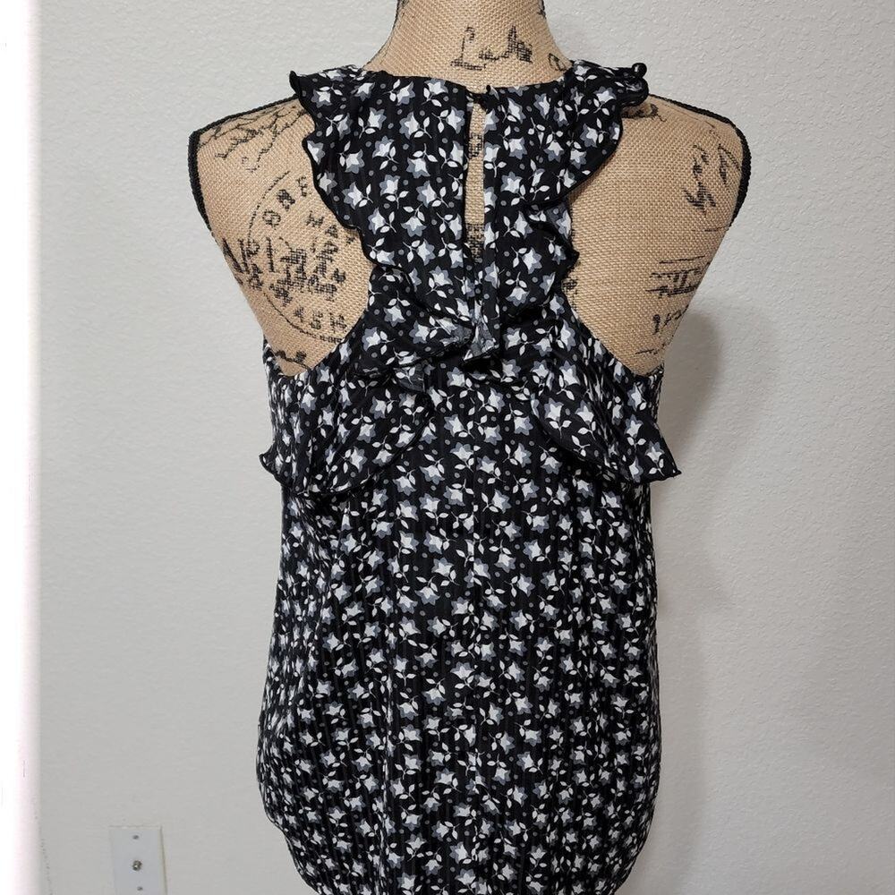 LOFT ruffled t-back polka dot flowy tank‎ size XS - Picture 2 of 6